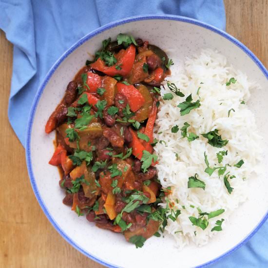 Vegetarian Curry with Beans - Recipe photo by Lekcjewkuchni