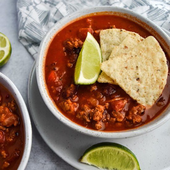 Fire Roasted Turkey Chili - Recipe photo by servingupsimplicity