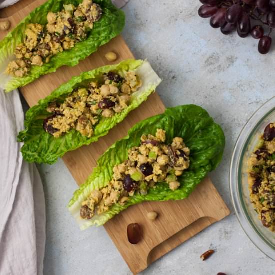 Plant-Based Curry Chickpea Salad - Recipe photo by cleanfooddirtygirl