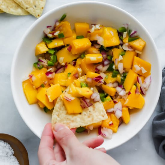 Mango Salsa - Recipe photo by ourbalancedbowl
