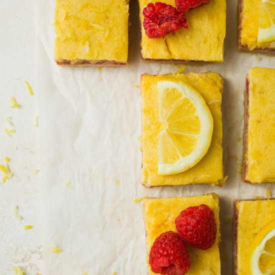 keto raspberry lemon bars - Recipe photo by StemandSpoon