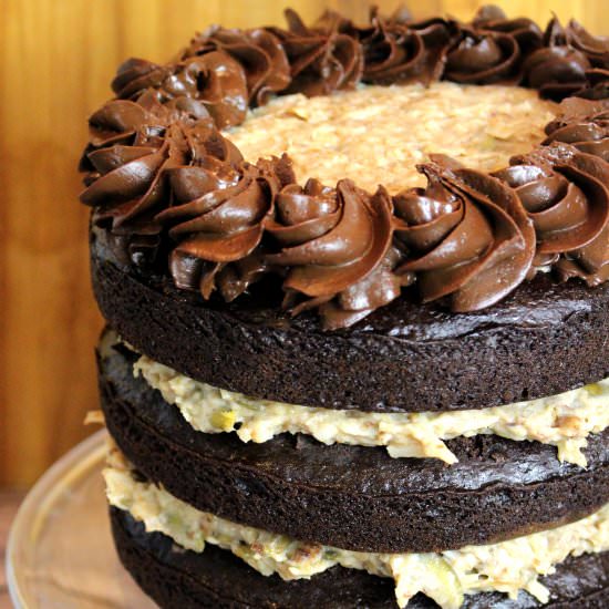 Vegan German Chocolate Cake - Recipe photo by GretchensBakery