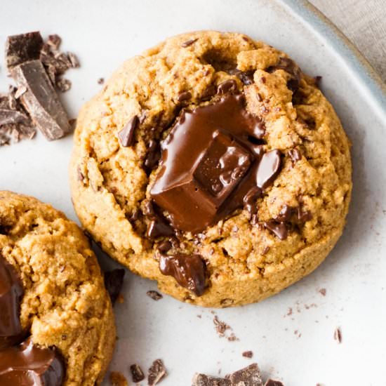 PB Chocolate Chunk Cookies - Recipe photo by Hungry Haley