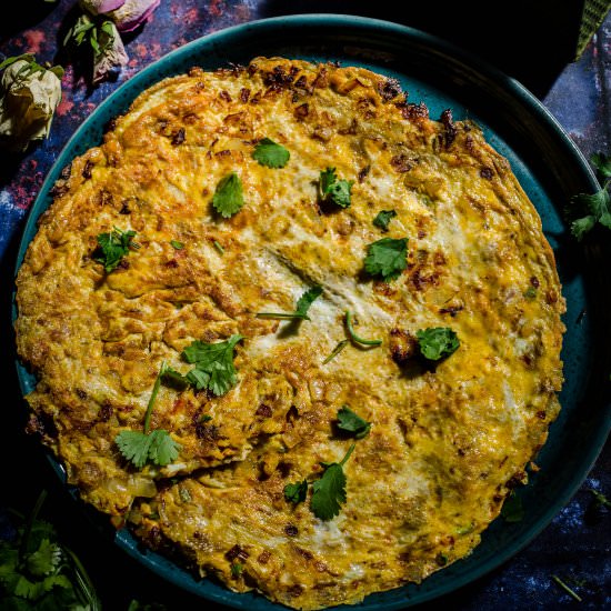 Masala Omelette - Recipe photo by tiffinandteaofficial