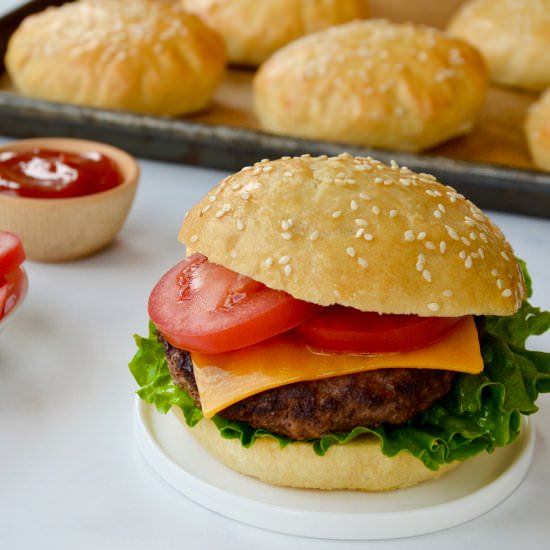 Burger Buns Without Yeast - Recipe photo by justataste