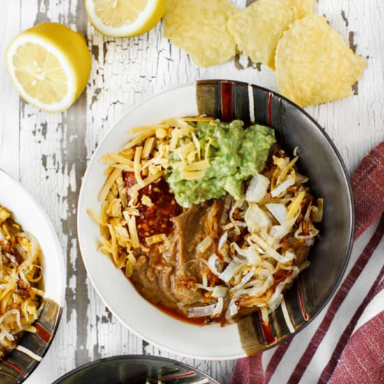 Burrito Bowl w/ Caramelized Onion - Recipe photo by basilanddill