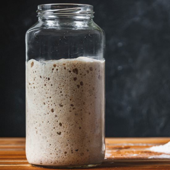 Easy Sourdough Starter - Recipe photo by breadandbasil