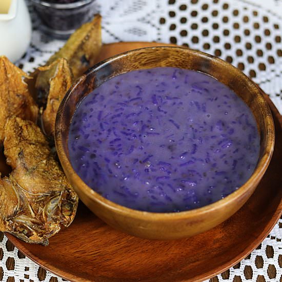 Ube Champorado - Recipe photo by peachkins