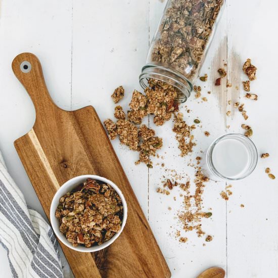 Peanut Butter Granola Clusters - Recipe photo by greenseggsandyams