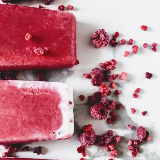 Raspberry Popsicles - Recipe photo by greenseggsandyams