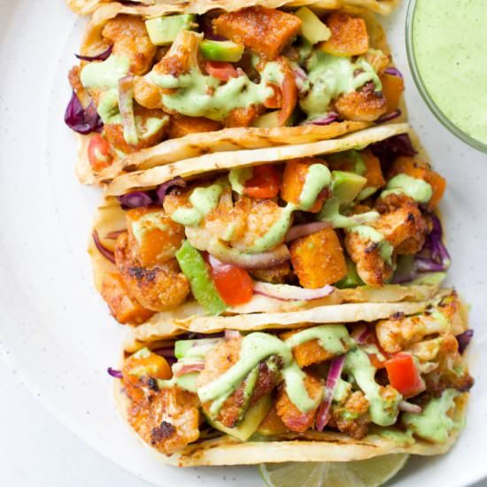 Spicy Cauliflower Tacos - Recipe photo by EveryLastBite