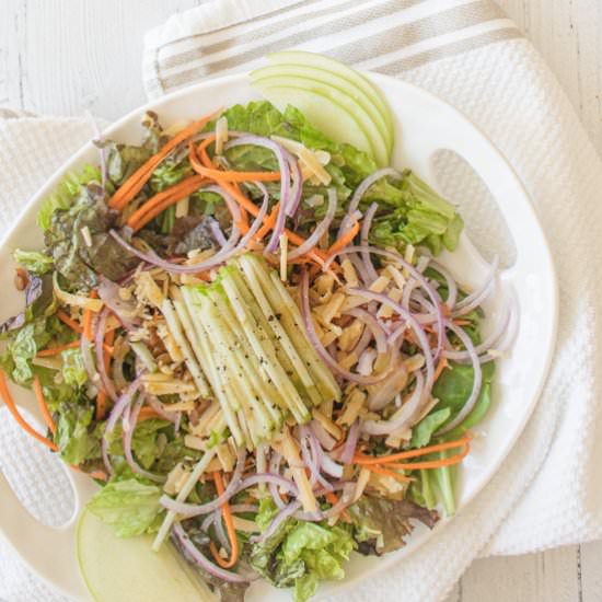 salad with apples and sweet sesame - Recipe photo by forkfreedom
