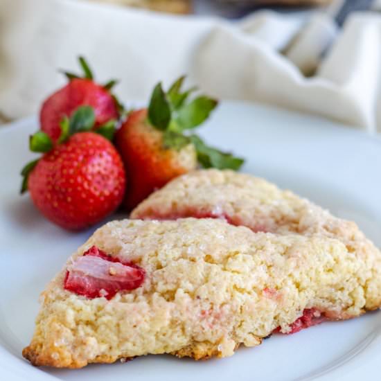 Strawberry and Cream Scones - Recipe photo by themarblekitchen