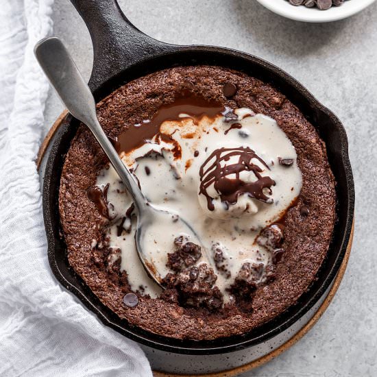 Vegan GF Brownie Skillet - Recipe photo by ShortGirlTallOrder