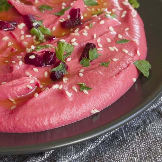 Roasted Beetroot Hummus - Recipe photo by MyPurePlants