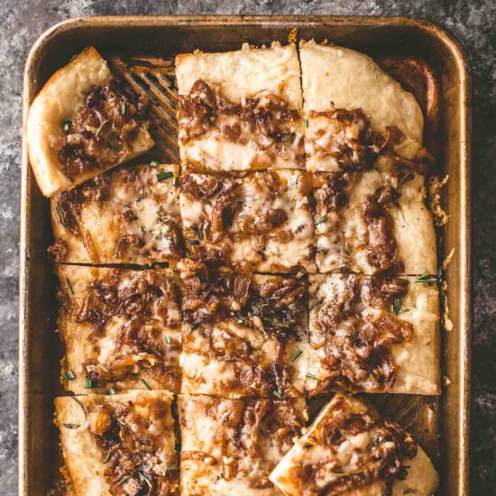 Pizza Bianca with Gruyere - Recipe photo by InquiringChef