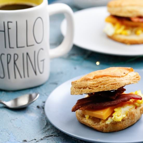 Easy Breakfast Sandwiches - Recipe photo by Fitty Foodlicious