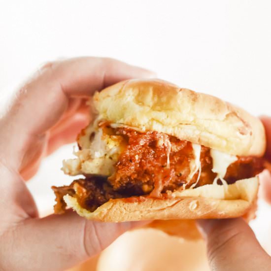 Chicken Parm Sliders - Recipe photo by cookedbyjulie