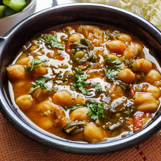 Chickpea Spinach Curry - Recipe photo by greenbowl2soul