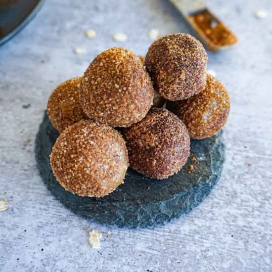 Churros Energy Bites - Recipe photo by Share the Spice