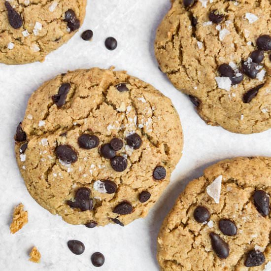 Chocolate Chip Cookies GF + Vegan - Recipe photo by Fed and Full