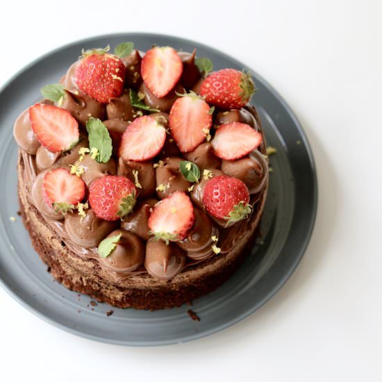 Strawberry Lemon Brownie Cake - Recipe photo by wildreverie_byamanda