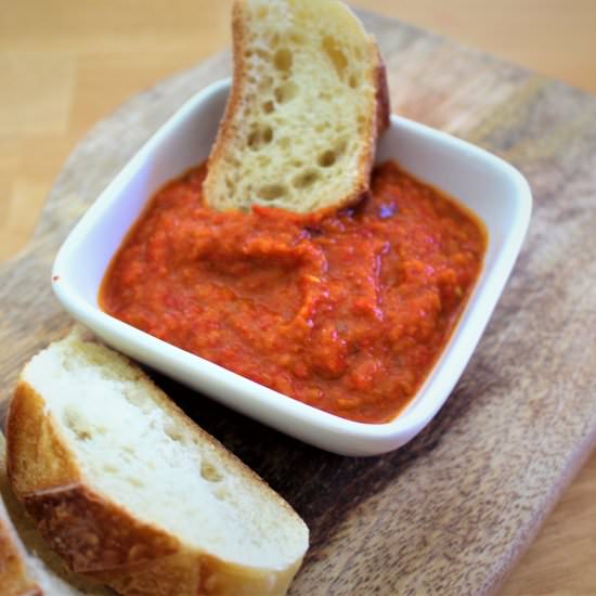 Ajvar Red Pepper Dip - Recipe photo by MediterraneanLatinLoveAffair