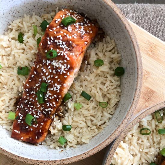 Teriyaki Salmon - Recipe photo by fridaynightpizza