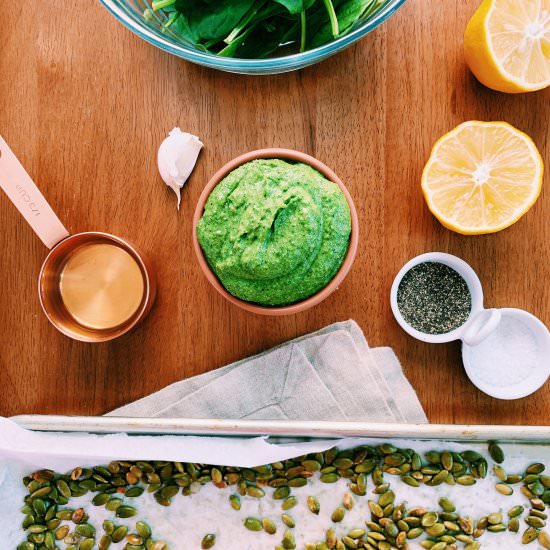 Roasted Pepita Pesto - Recipe photo by thefigjar