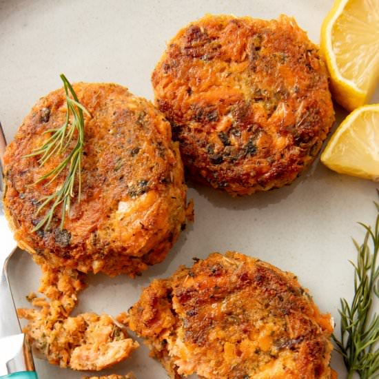 Easy Salmon Patties - Recipe photo by wholefully