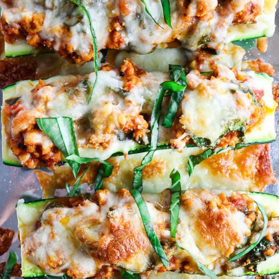 Chicken Parmesan Zucchini Boats - Recipe photo by tippsinthekitch