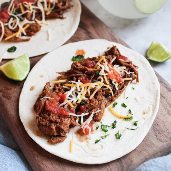 Shredded Beef Tacos - Recipe photo by MidwestSoutherner
