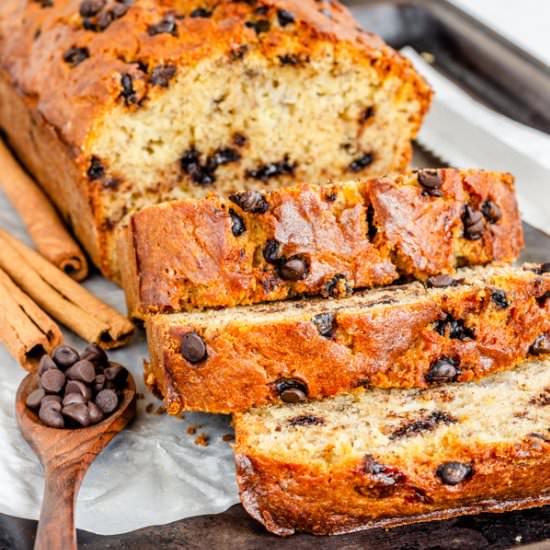 Best Ever Choco Chips Banana Bread - Recipe photo by Priyanka DK