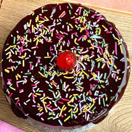 Eggless Chocolate Cooker Cake - Recipe photo by cookwithrenu
