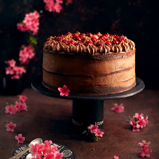 Dark chocolate sour cherry festive - Recipe photo by denisav