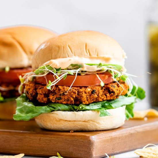 Vegan Chickpea Burgers - Recipe photo by eatwithclarity