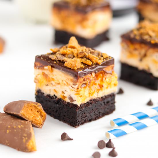 Butterfinger Brownies - Recipe photo by A baJillian Recipes