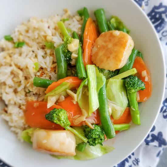 Chinese Chop Suey with Scallops - Recipe photo by Hungry Lankan