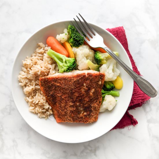 Spice-Rubbed Roasted Salmon - Recipe photo by heartypalate