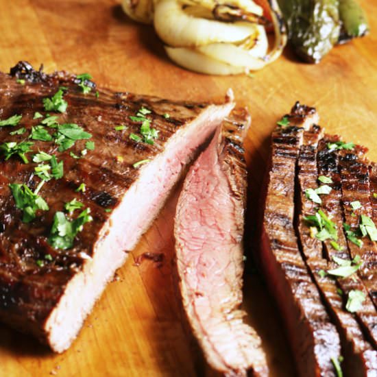 Easy Grilled Marinated Flank Steak - Recipe photo by alicensetogrill