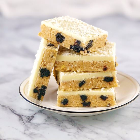 No Bake Lemon Blueberry Slice - Recipe photo by chef not required