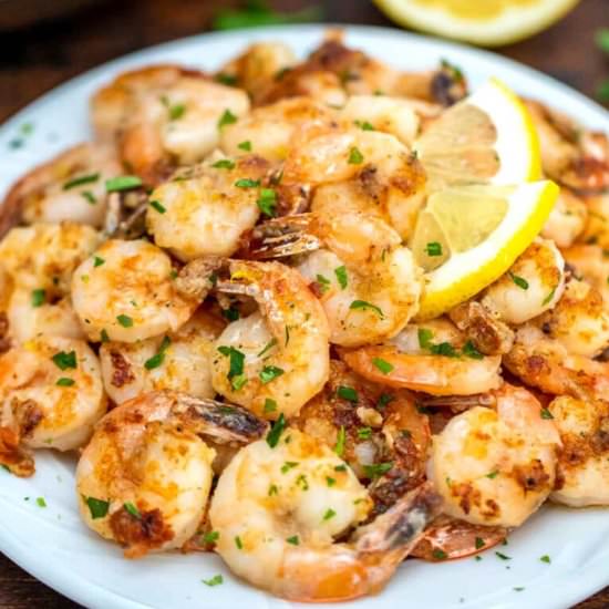 Lemon Pepper Shrimp - Recipe photo by peasandpeonies