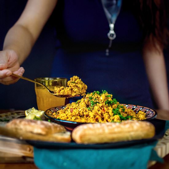 Egg Bhurji – Indian Scrambled Eggs - Recipe photo by Anu@MyGingerGarlicKitchen