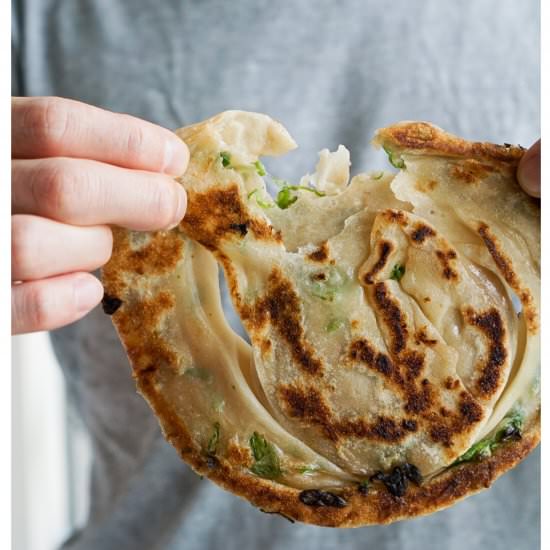 Chinese Scallion Pancake - Recipe photo by cookingwithteamj