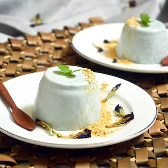 Butterfly Pea Infused Panna Cotta - Recipe photo by Jaja Bakes