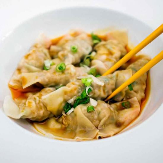 Chinese Chilli Oil Dumplings - Recipe photo by cookeatblog