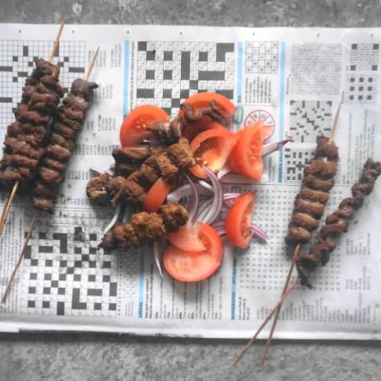Steak Skewers with Spices - Recipe photo by choptime