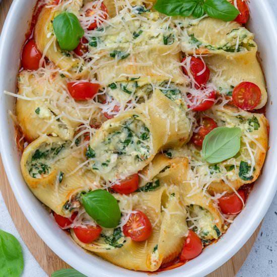 SPINACH AND RICOTTA STUFFED PASTA - Recipe photo by healthyfitnessmeals