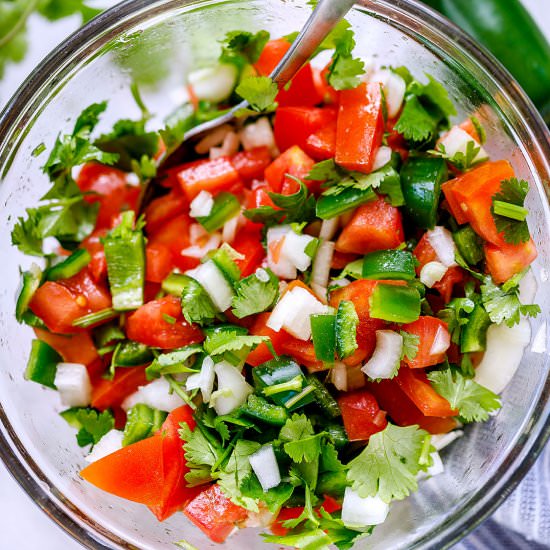 Pico de Gallo {Salsa Fresca} - Recipe photo by Eatwell 101
