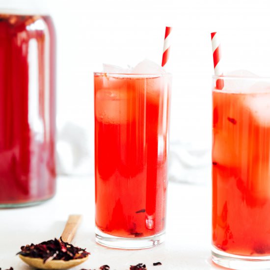 Hibiscus Kombucha - Recipe photo by liveeatlearn